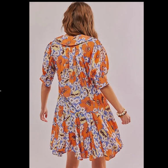 NWT Free People Sugar Crush Mini Dress in Cobalt Combo - Picture 2 of 13